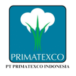 Logo PT PRIMATEXCO INDONESIA dengan ikon kapas putih dan latar biru